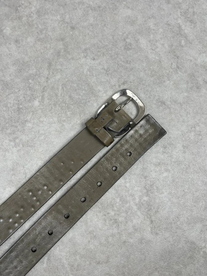 2000s Marithe + Francois Girbaud Olive Studded Belt - Image 4