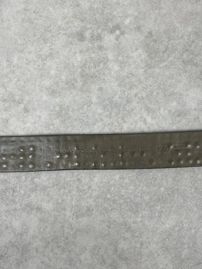 2000s Marithe + Francois Girbaud Olive Studded Belt - Image 6