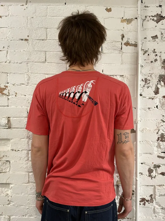 2000s Marithé + François Girbaud Red No More Sea T-Shirt - Image 2