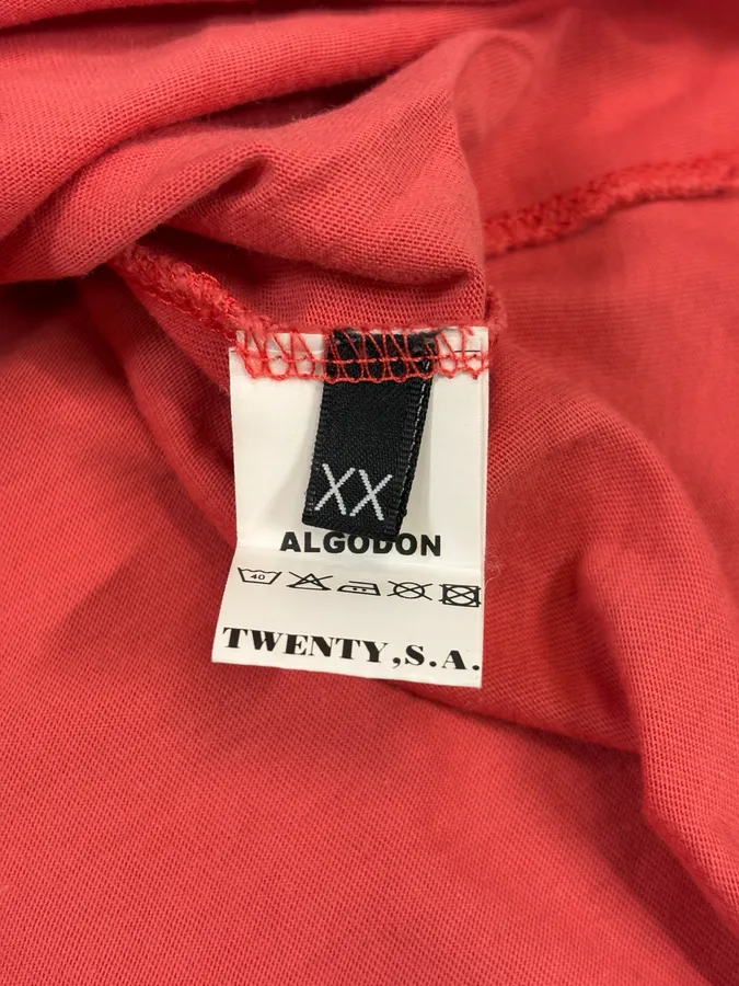 2000s Marithé + François Girbaud Red No More Sea T-Shirt - Image 9