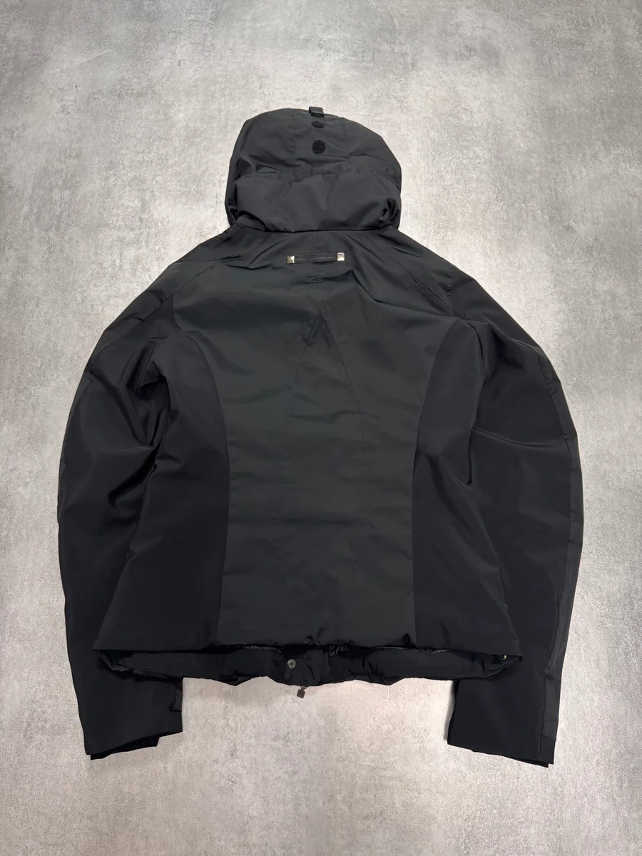 2000s Marithé + François Girbaud Ski Puffer Black Hooded Jacket - Image 6