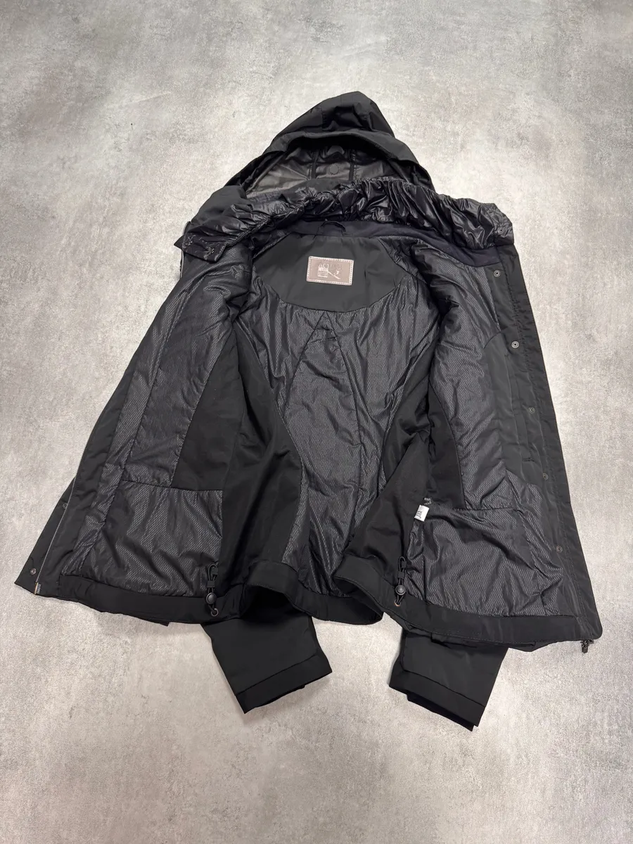 2000s Marithé + François Girbaud Ski Puffer Black Hooded Jacket - Image 7