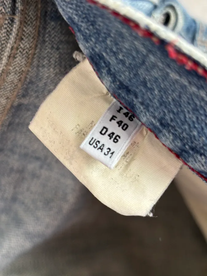 2000s Marithé + François Girbaud Structure Blue Faded Denim Jeans - Image 13