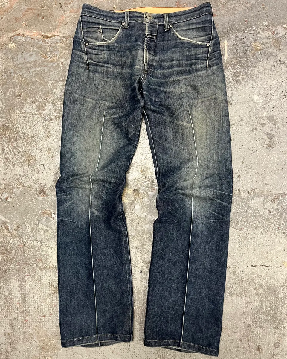 2000s Marithé + François Girbaud Vitality Blue Faded Denim Jeans