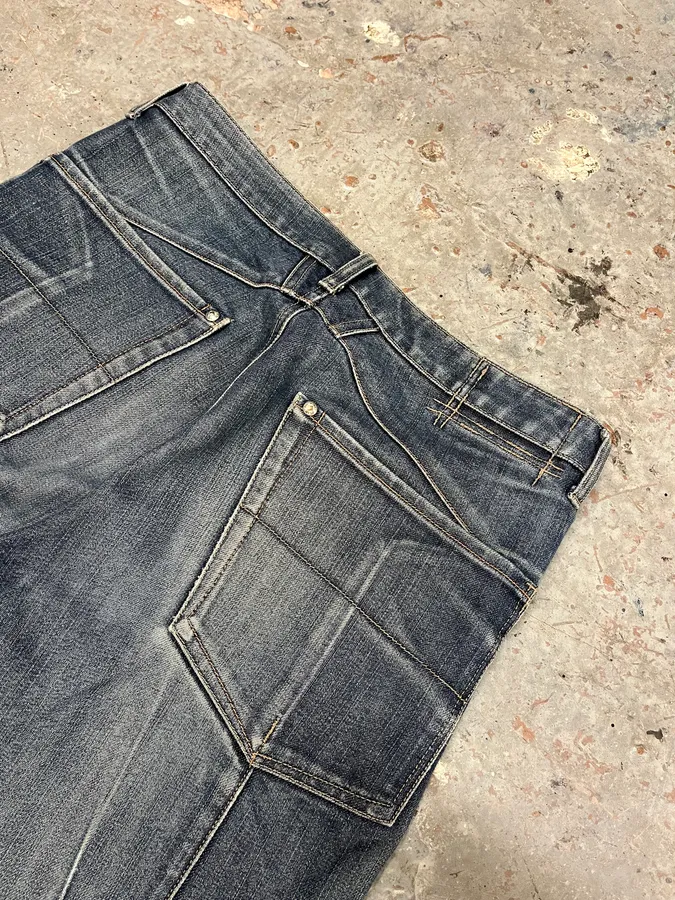 2000s Marithé + François Girbaud Vitality Blue Faded Denim Jeans - Image 9