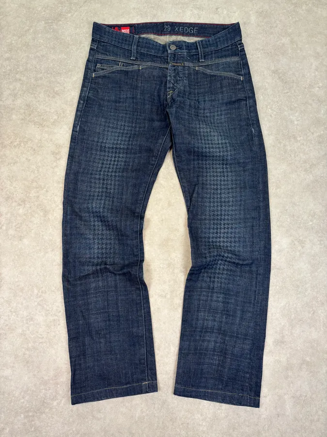 2000s Marithé + François Girbaud XEDGE Checkered Denim Jeans