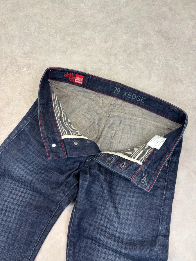 2000s Marithé + François Girbaud XEDGE Checkered Denim Jeans - Image 10