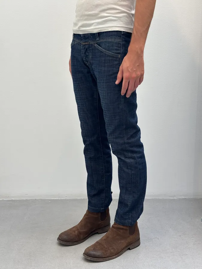 2000s Marithé + François Girbaud XEDGE Checkered Denim Jeans - Image 3