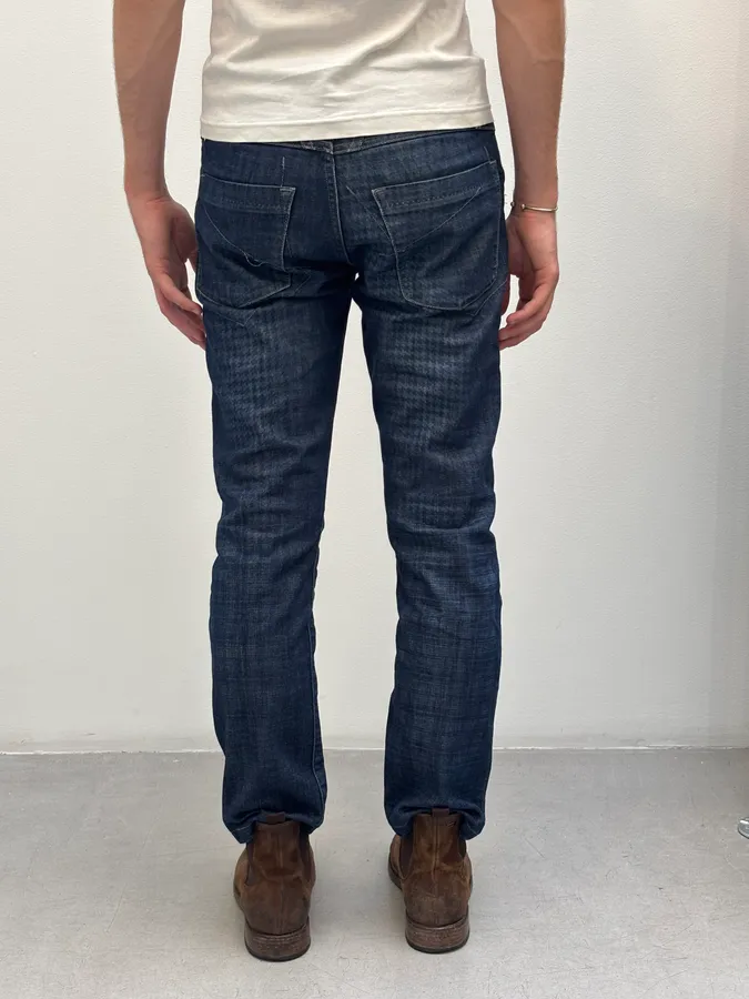 2000s Marithé + François Girbaud XEDGE Checkered Denim Jeans - Image 4
