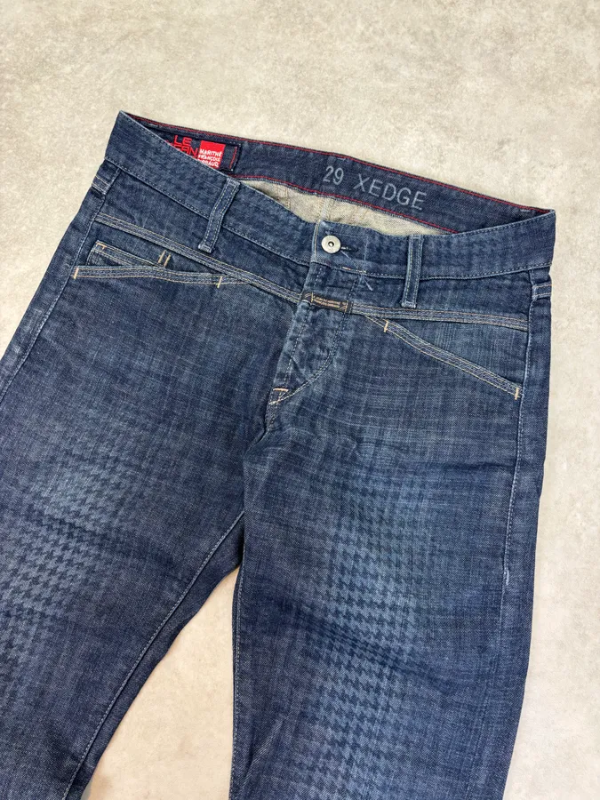 2000s Marithé + François Girbaud XEDGE Checkered Denim Jeans - Image 5