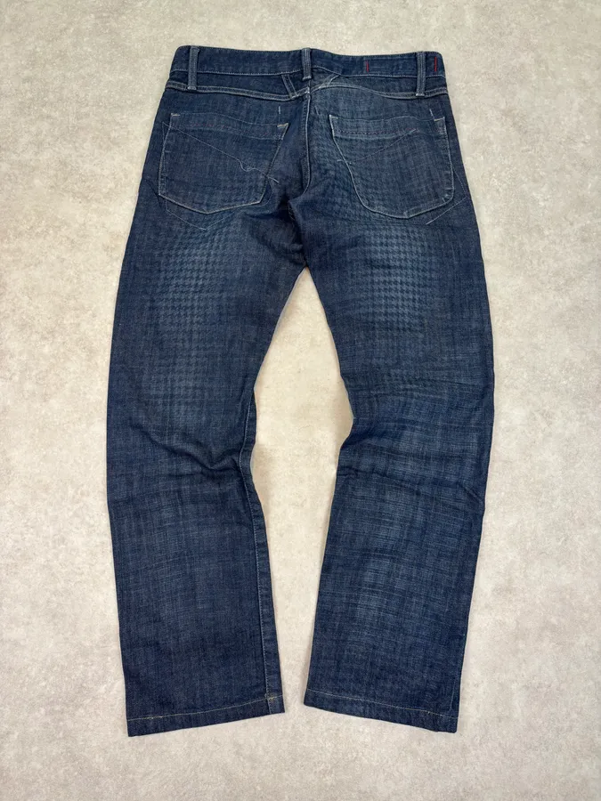 2000s Marithé + François Girbaud XEDGE Checkered Denim Jeans - Image 6