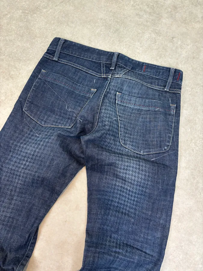 2000s Marithé + François Girbaud XEDGE Checkered Denim Jeans - Image 7