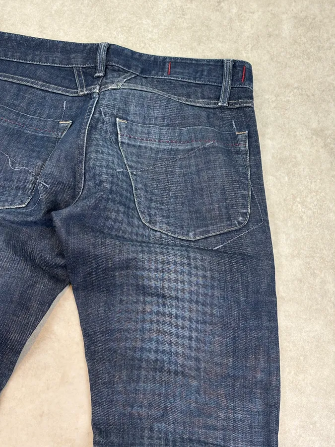 2000s Marithé + François Girbaud XEDGE Checkered Denim Jeans - Image 8