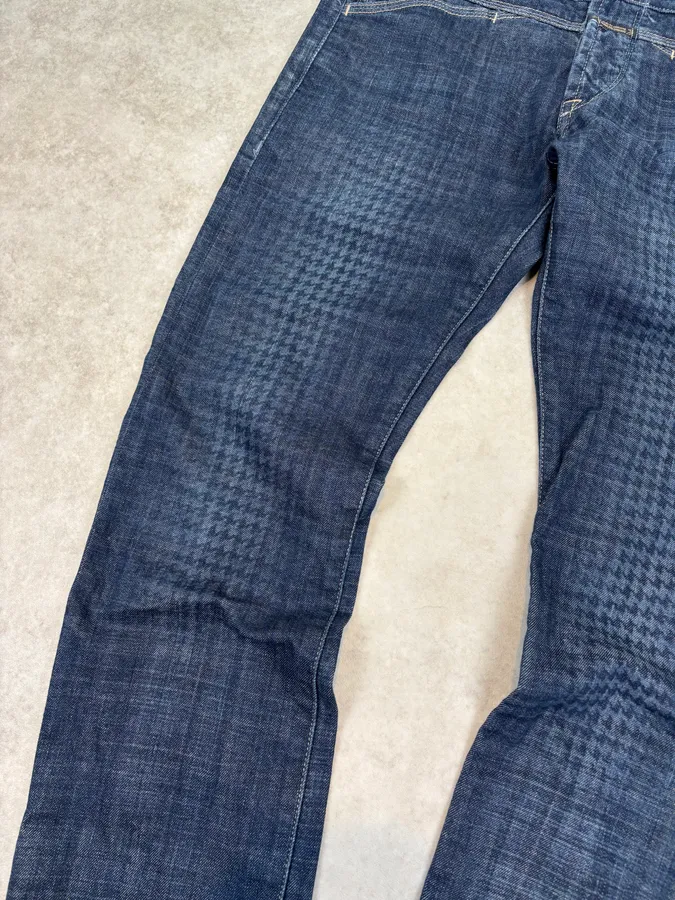 2000s Marithé + François Girbaud XEDGE Checkered Denim Jeans - Image 9