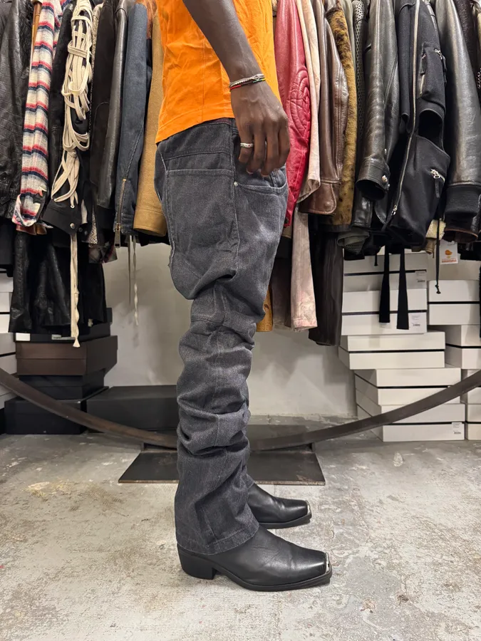 2000s Marithé + François Grey Denim Jeans - Image 4