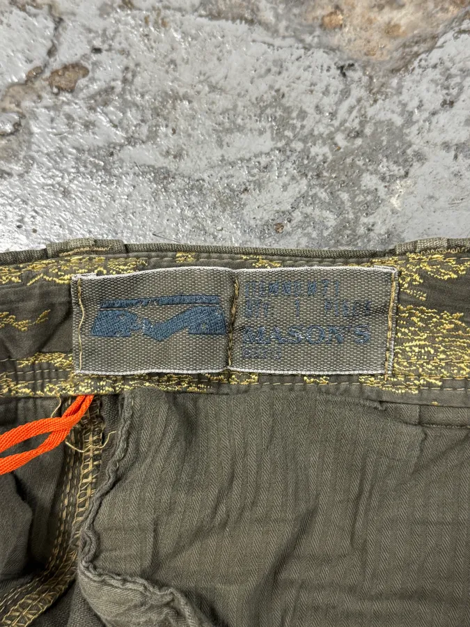 2000s Mason’s Green Avant-Garde Cargo Pants - Image 7