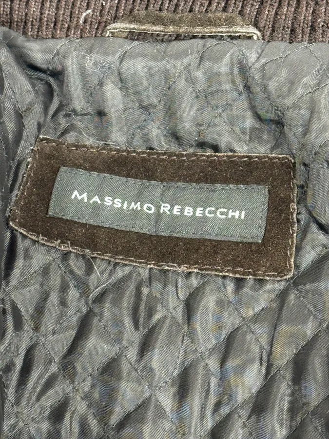 2000s Massimo Rebechi Brown Suede Leather Jacket - Image 10