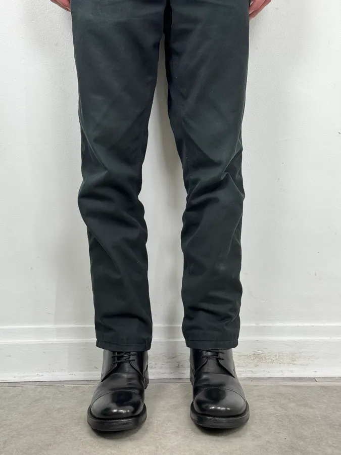 2000s Miu Miu Black Leather Combat Boots - Image 2