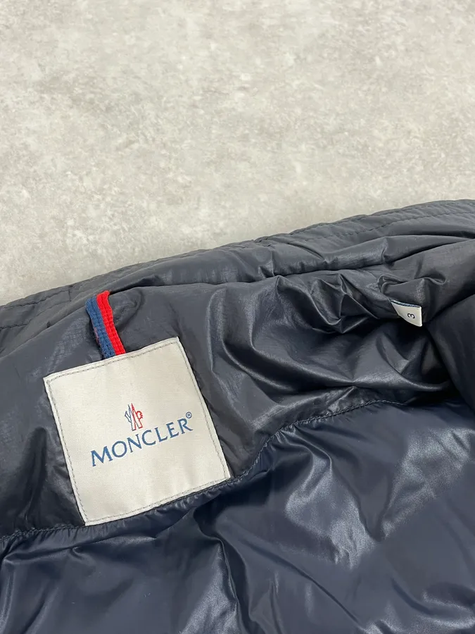 2000s Moncler Navy Biker Classy Puffer Jacket - Image 9