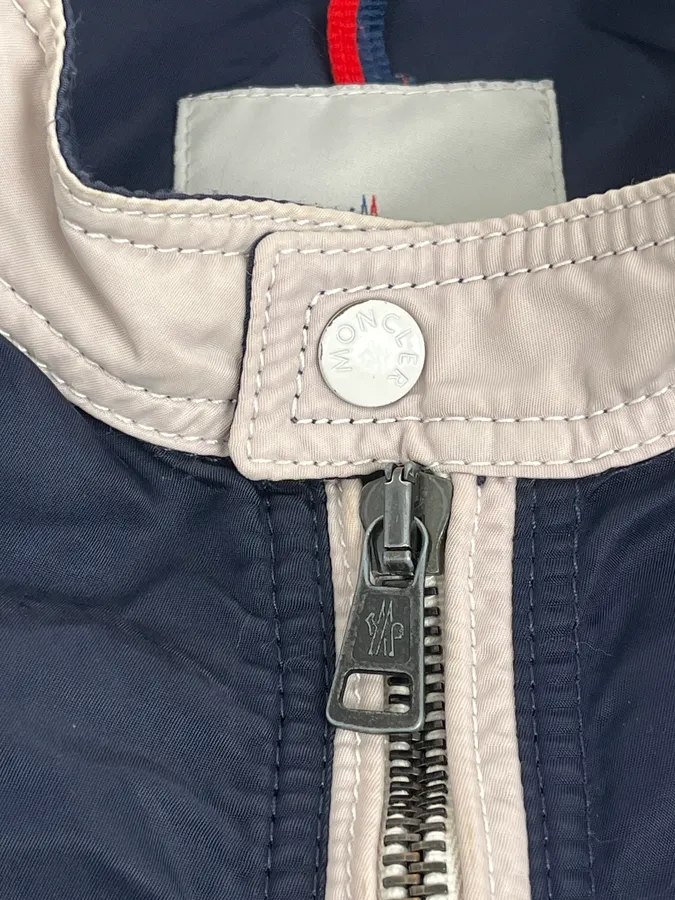 2000s Moncler Navy Lined Zip-up Jacket - Image 12
