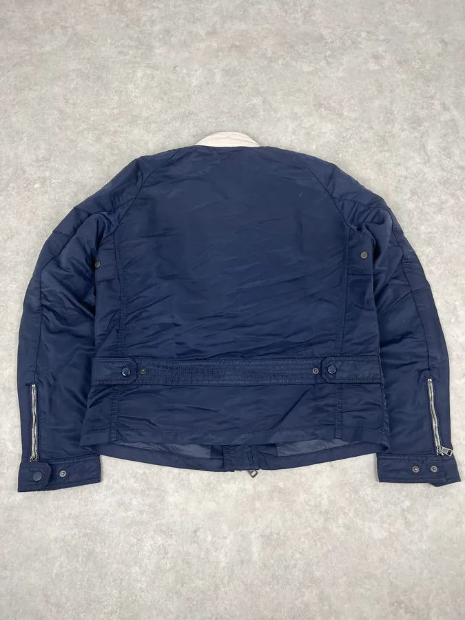 2000s Moncler Navy Lined Zip-up Jacket - Image 7