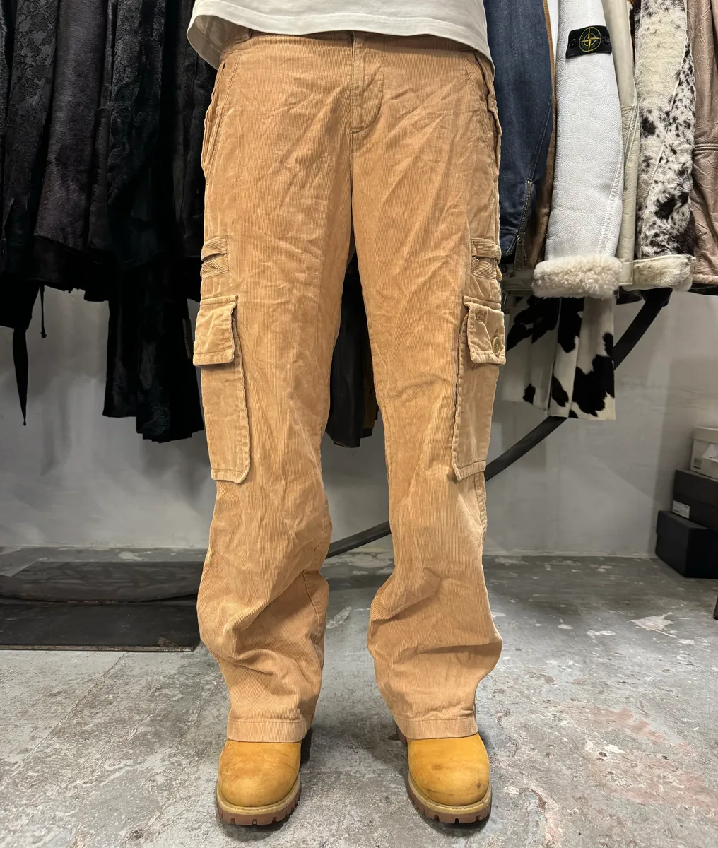 2000s Moschino Beige Cargo Pants - Image 2