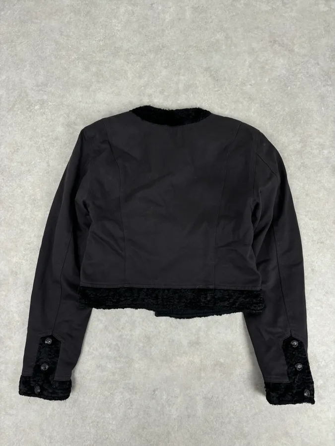 2000s Moschino Black Buttoned Light Jacket - Image 5