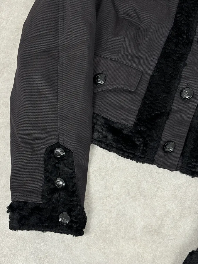 2000s Moschino Black Buttoned Light Jacket - Image 8