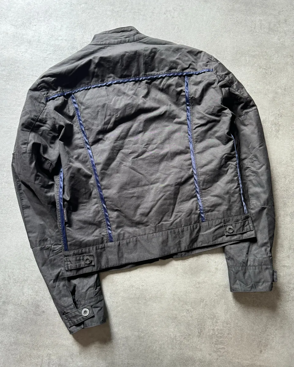 2000s Moschino Black Light Racing Utility Jacket - Image 6