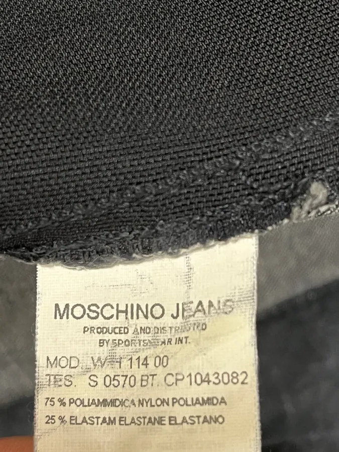 2000s Moschino Bondage Laced Brut Denim Jacket - Image 10