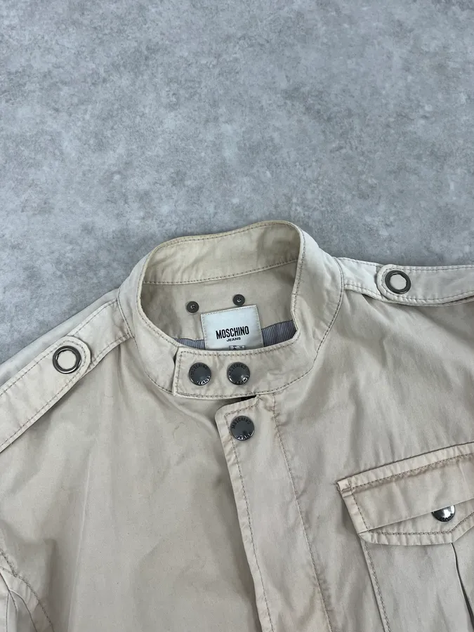 2000s Moschino Cargo Beige Jacket - Image 5