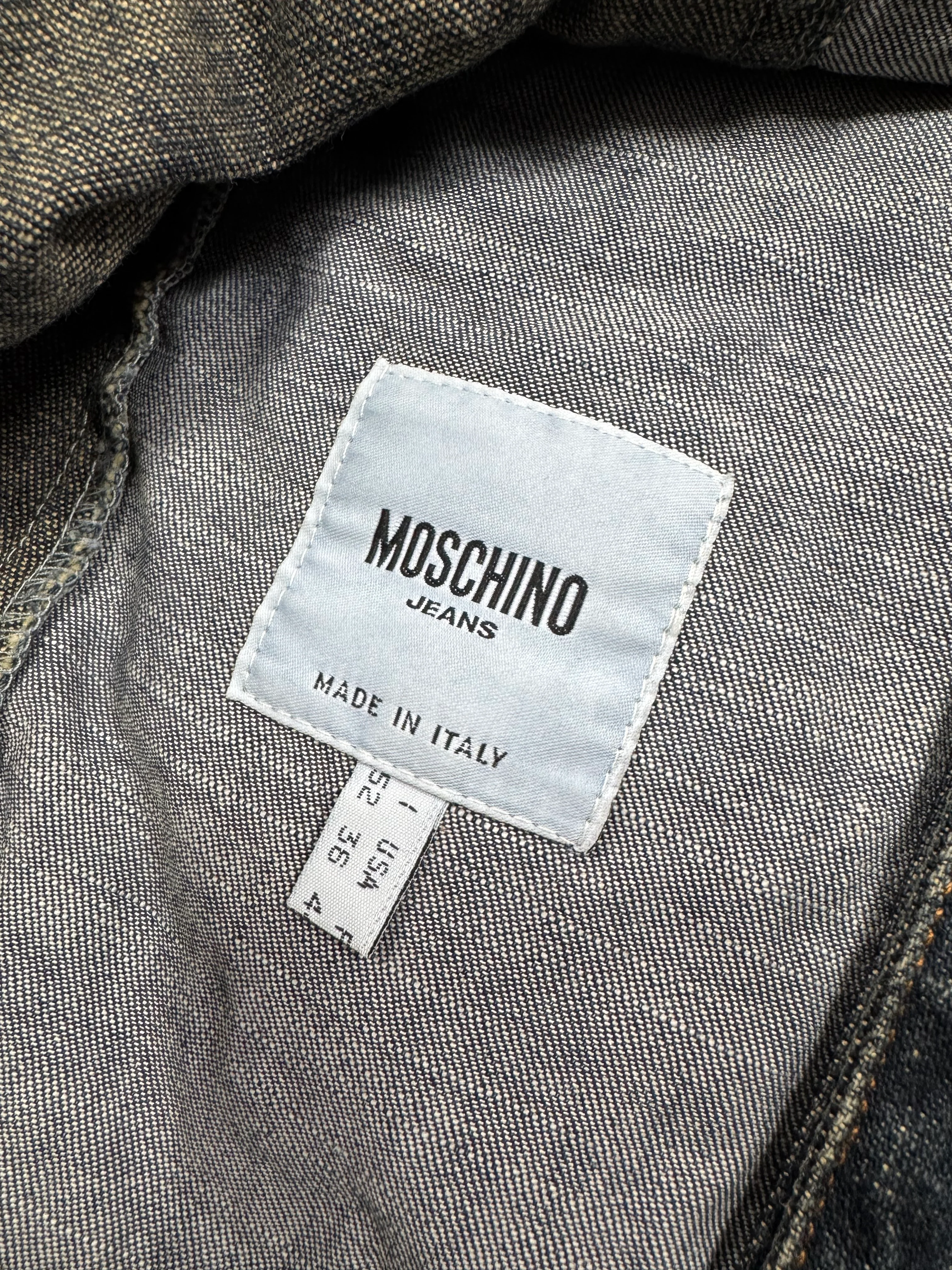 2000s Moschino Layered Faded Denim Jacket & Jeans Set - Image 7