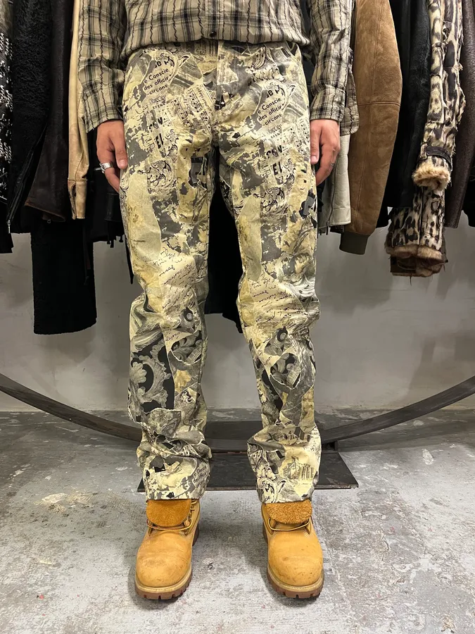 2000s Moschino Wallpapers News Print Archive Pants