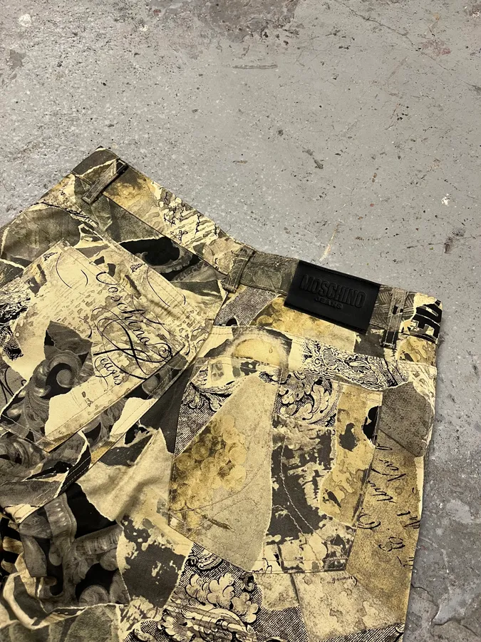 2000s Moschino Wallpapers News Print Archive Pants - Image 6