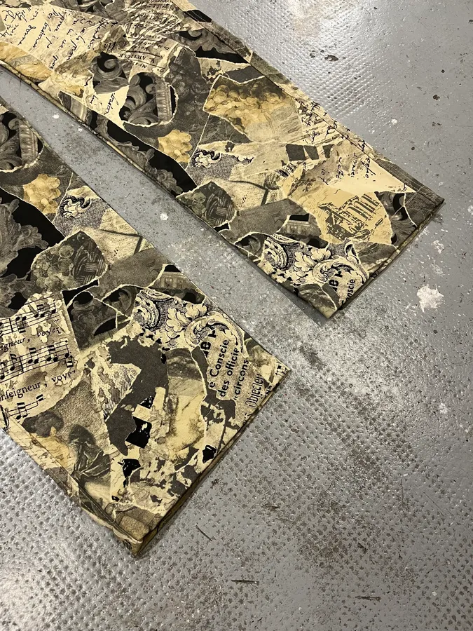2000s Moschino Wallpapers News Print Archive Pants - Image 9