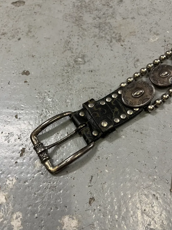 2000s Nanni Viking Shield Metal Belt - Image 5