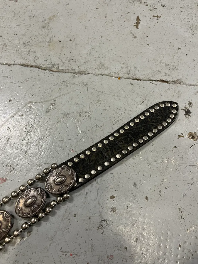 2000s Nanni Viking Shield Metal Belt - Image 6