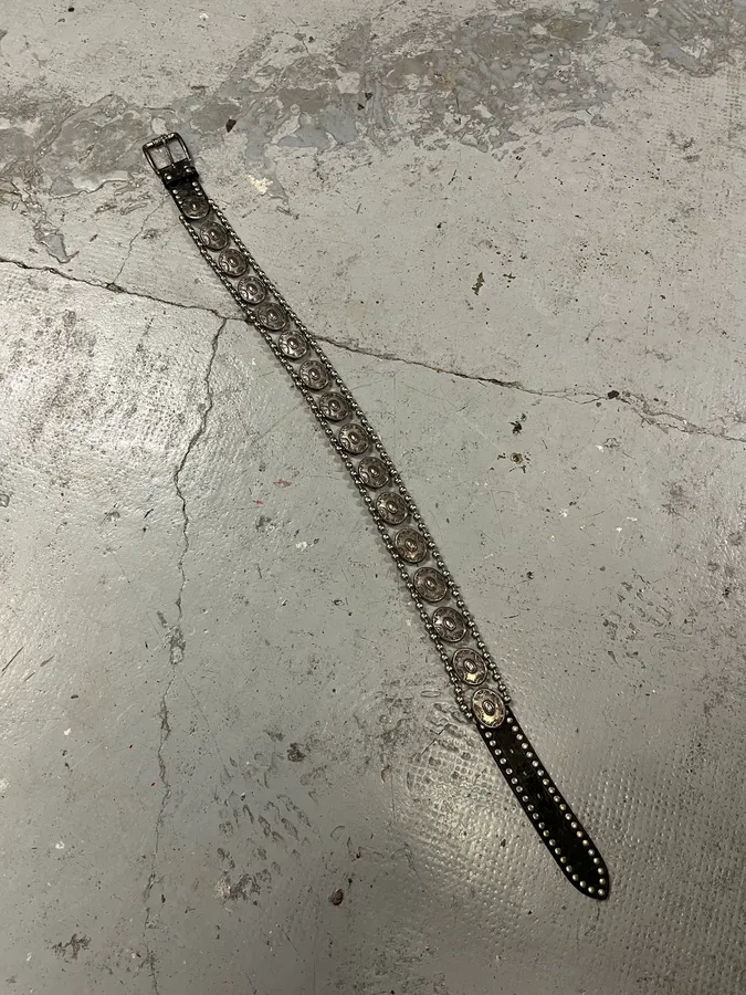 2000s Nanni Viking Shield Metal Belt - Image 8