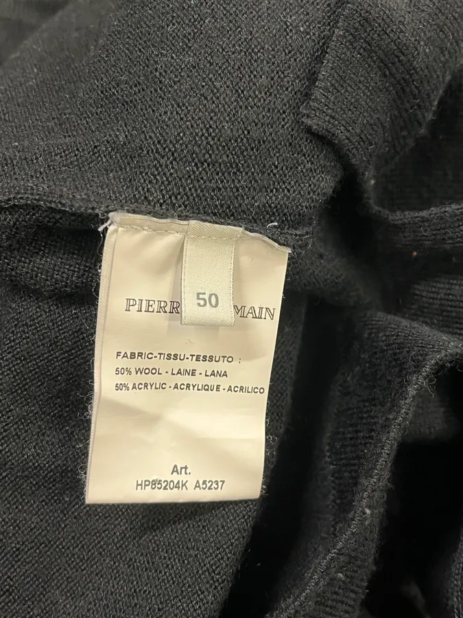 2000s Pierre Balmain Black Wool Multi Pockets Turtleneck - Image 10