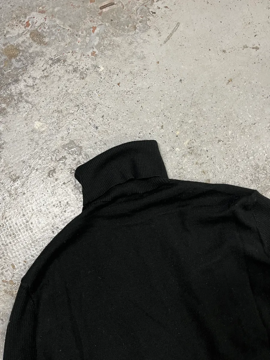 2000s Pierre Balmain Black Wool Multi Pockets Turtleneck - Image 7