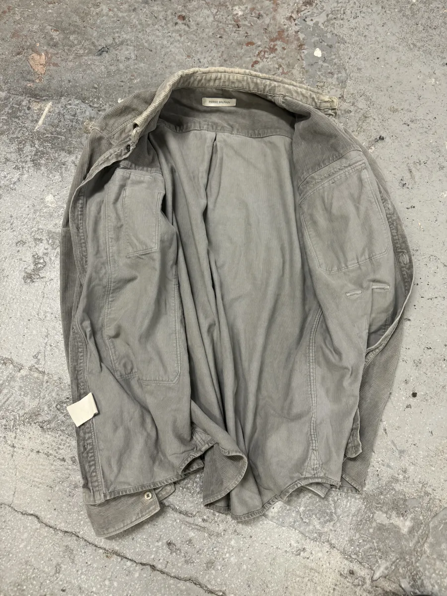 2000s Pierre Balmain Multi Pockets Utility Velvet Shirt - Image 7