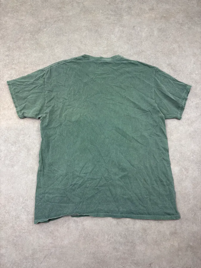 2000s Playboy Faded Green Scooter Logo Relaxed T-Shirt - Image 2