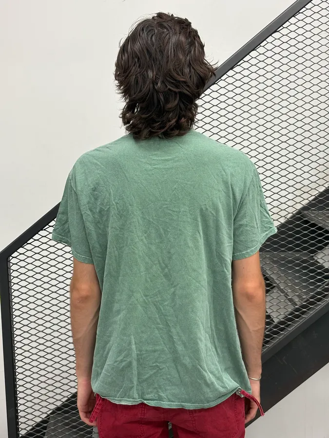 2000s Playboy Faded Green Scooter Logo Relaxed T-Shirt - Image 4