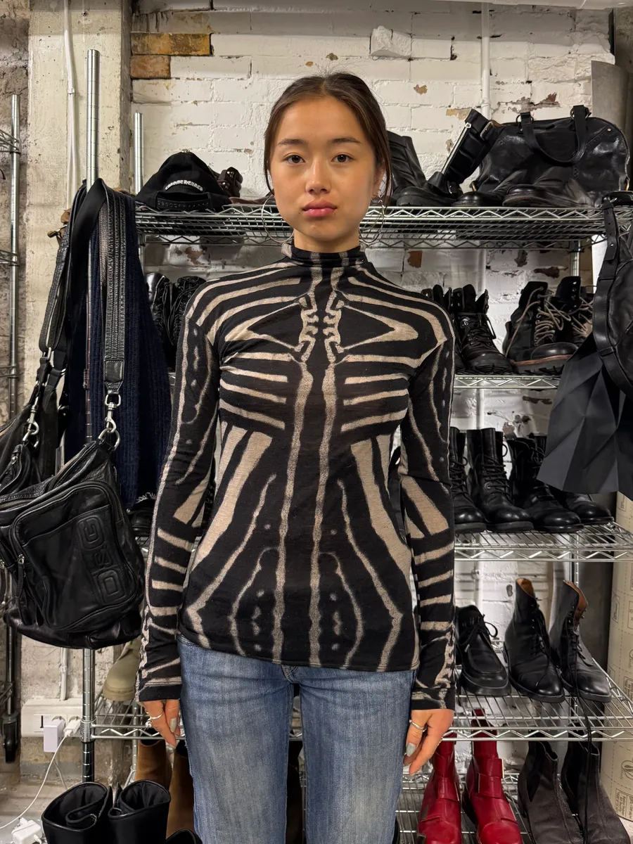 2000s Plein Sud Abstract Bones Top - Image 2