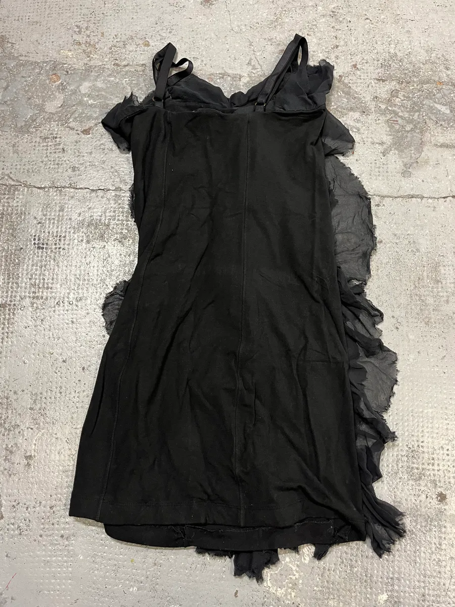 2000s Plein Sud Black Layered Ruffle Mini Dress - Image 6