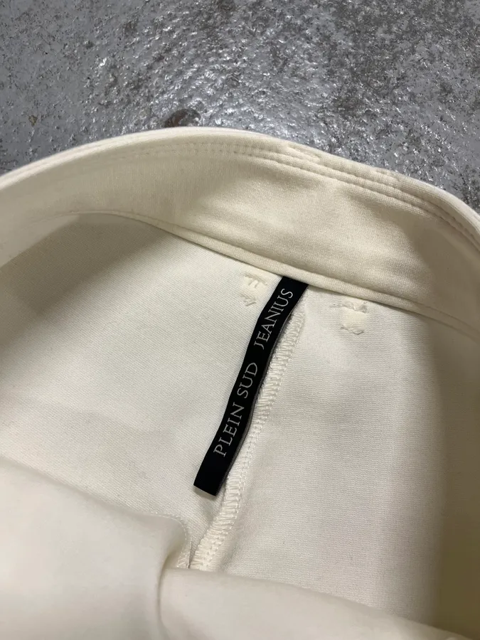 2000s Plein Sud Officer Cream Milano Double-Breasted Pants - Image 10