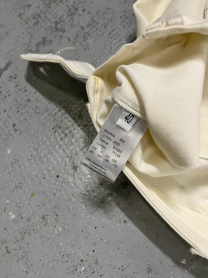 2000s Plein Sud Officer Cream Milano Double-Breasted Pants - Image 11