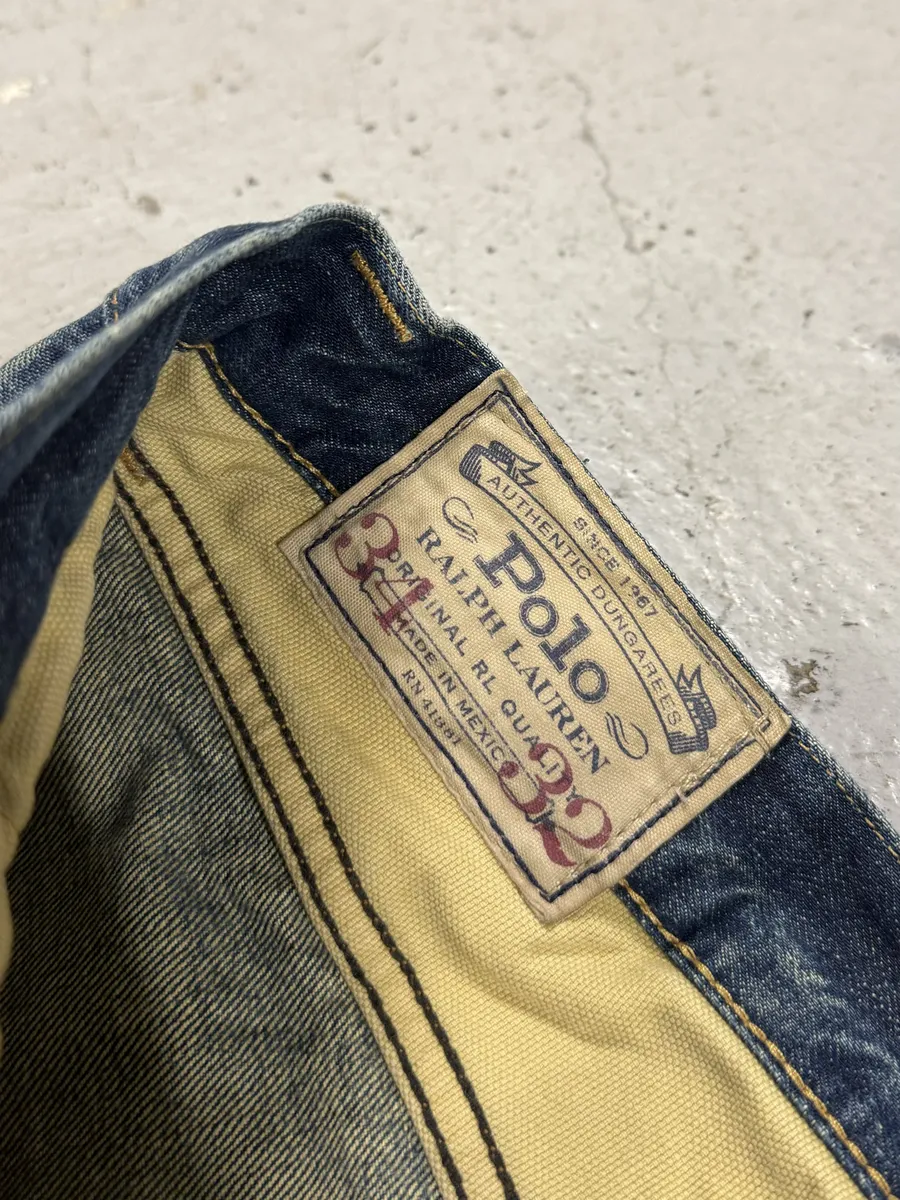 2000s Polo Ralph Lauren Blue Distressed Denim Jeans - Image 10