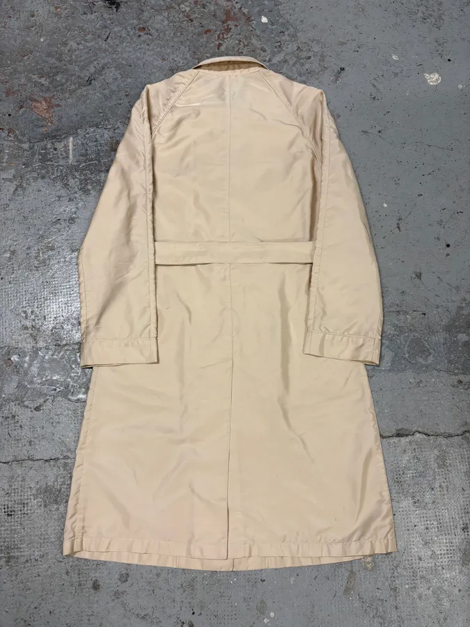 2000s Prada Beige Belted Trench Jacket - Image 4