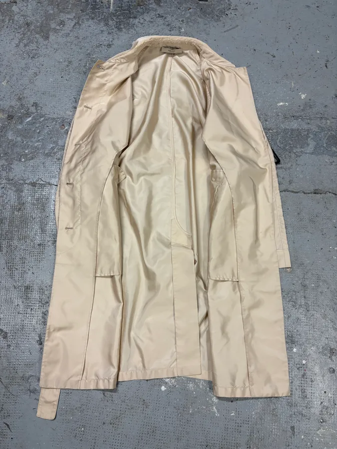 2000s Prada Beige Belted Trench Jacket - Image 5